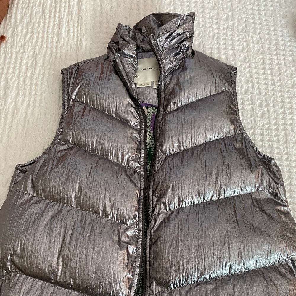 Anthropologie silver vest. Never worn.